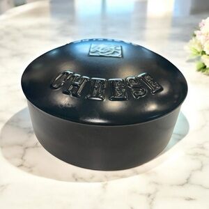Gourmet du Village Black Ceramic Cheese Keeper – 6” Round